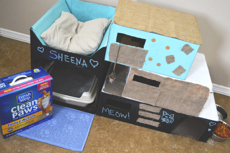 @biculturalfamilia's cover photo for 'DIY Cardboard Cat Condo | Bicultural Familia'